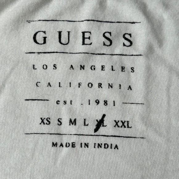 Guess Mens Rare Graphic XL Tee Shirt Sexy Woman White - Picture 5 of 12